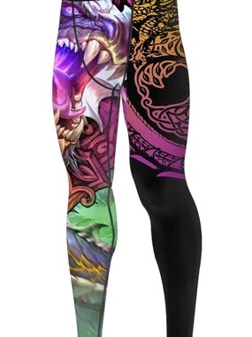 Men's Multicolor Graphic Swim Leggings
